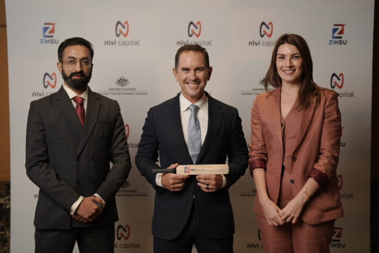 Karthik Srinivasan_Justin Langer_Mary Overington, representing the Australian Trade and Inve