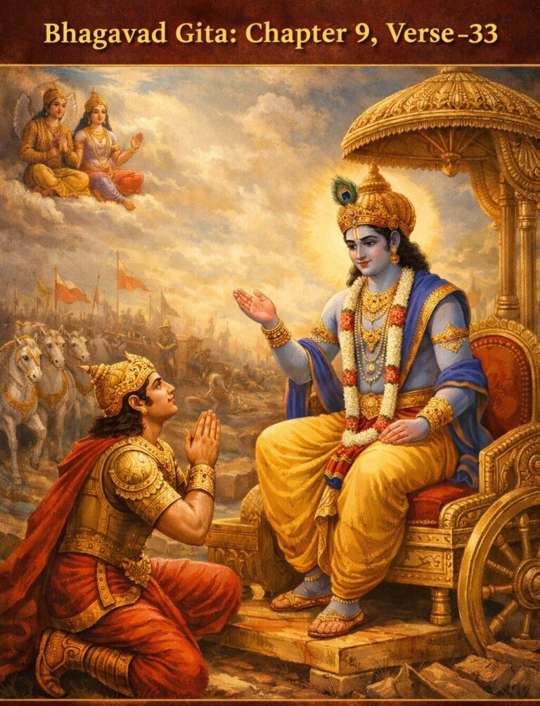 Bhagavad Gita: Chapter 9, Verse – 33