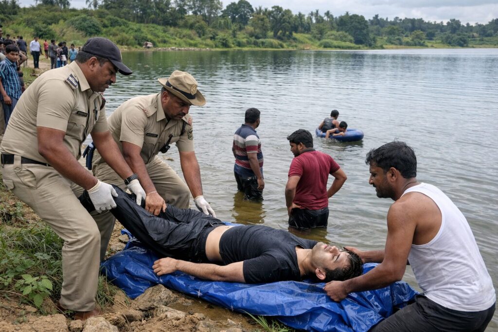 Recovery operation at Uddur Lake