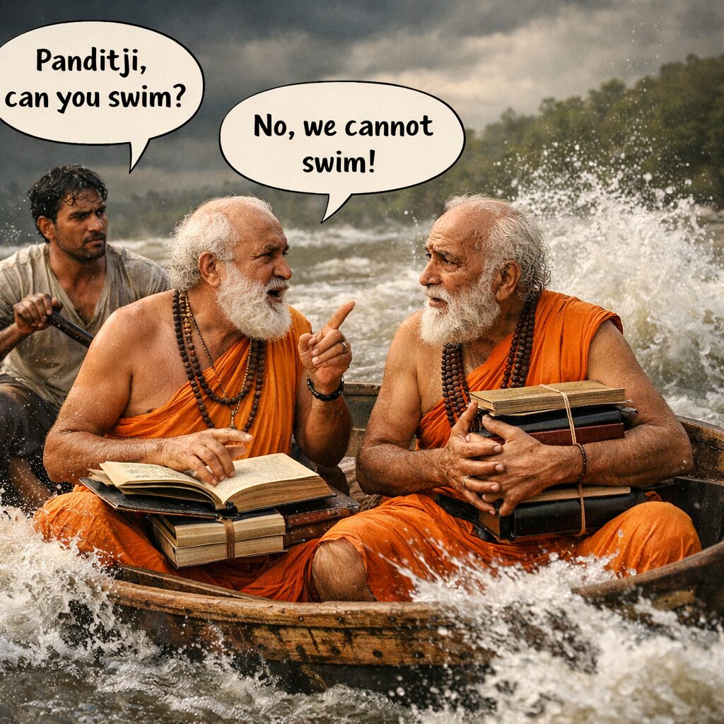Pandits on a turbulent riverboat